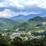 View of Gatlinburg TN from the Smoky Mountains.
