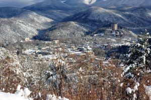 A beautiful winter scene in Gatlinburg.