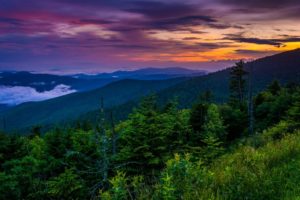 Sunset view from Clingmans Dome.