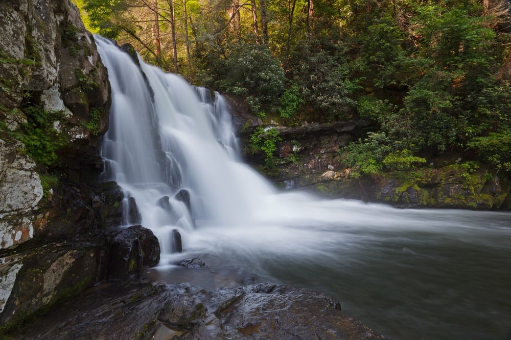 Beautiful photo of Abrams Falls in the Smoky Mountains.