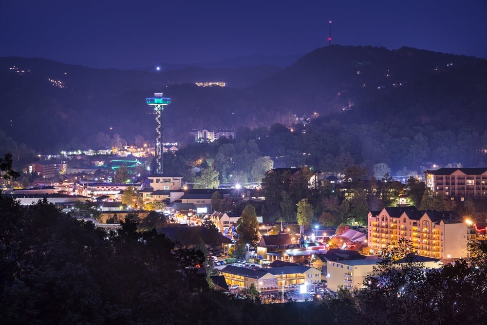 Stunning photo of Gatlinburg at night.