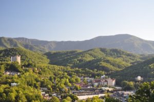 Beautiful photo of the Gatlinburg skyline.