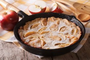 A baked apple pancake.