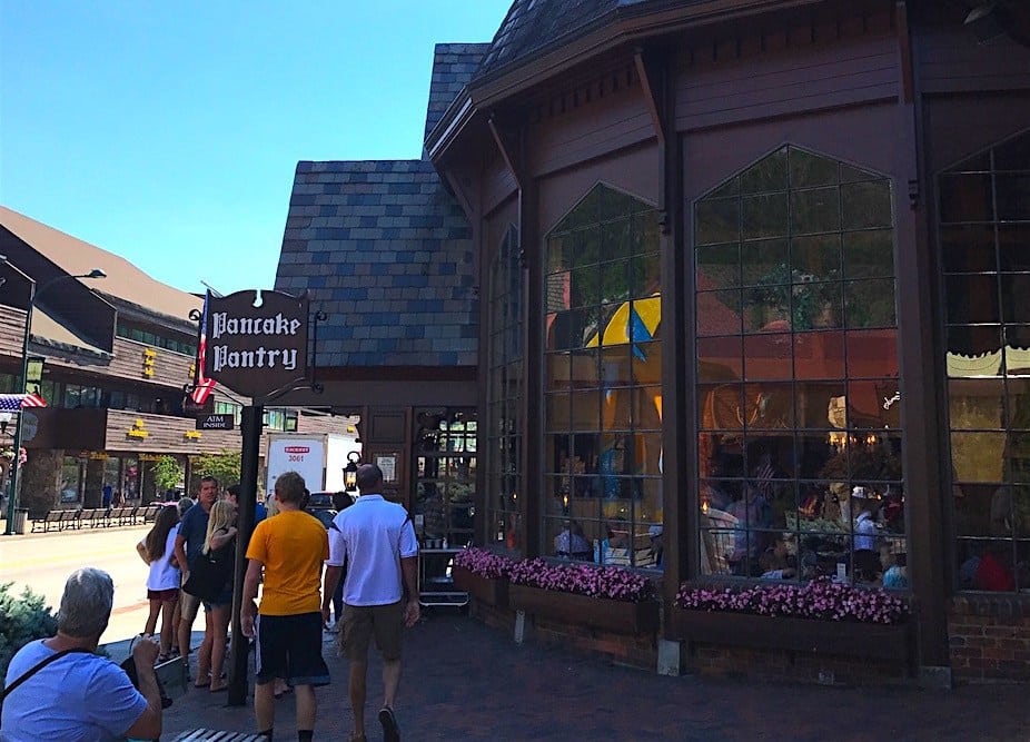 The famous Pancake Pantry in Gatlinburg.