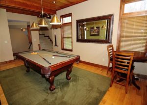 Pool Table in 811 High Places Cabin Rental at Chalet Village