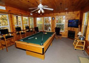 Pool Table in 1123 Mountain Therapy in Gatlinburg Cabin Rental for Chalet Village