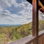 Balcony view cabin rental in Gatlinburg TN Chalet Village