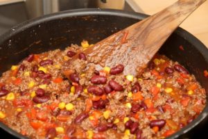 Chili in a pot at Gatlinburg Chili Cookoff