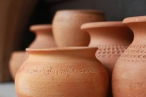pottery at craft fair