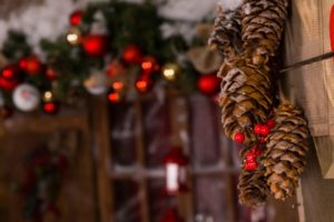 christmas decorations in a smoky mountain cabin