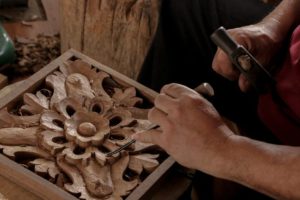 hand carved wood art