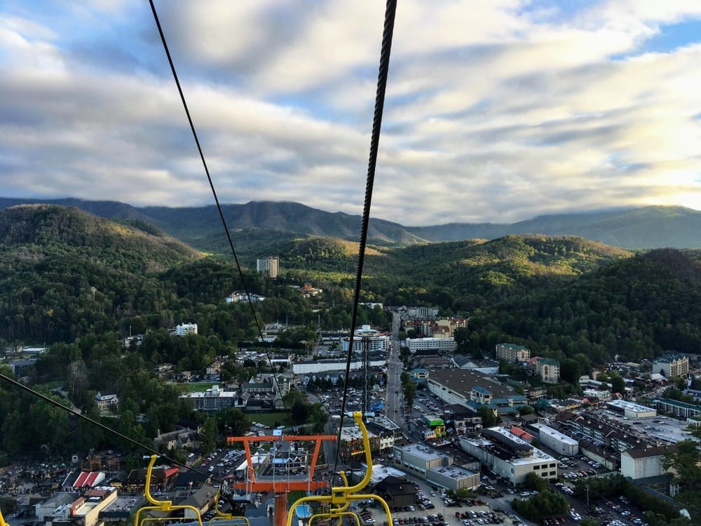 view from the gatlinburg sky lift