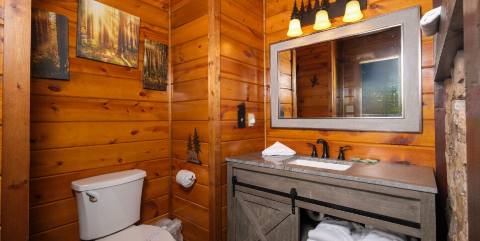 Chalet Village Cabin - Patriots Den - Bathroom
