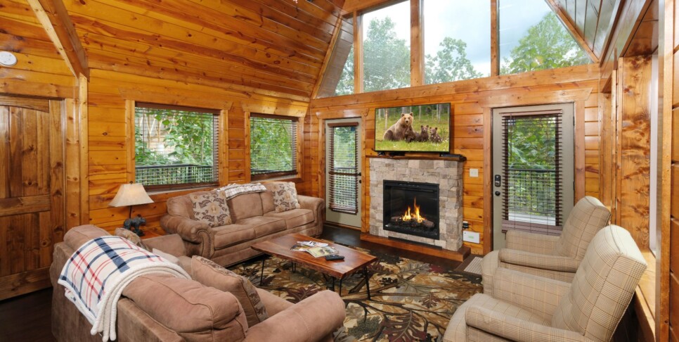 Chalet Village Cabin - Patriots Den - Living Room