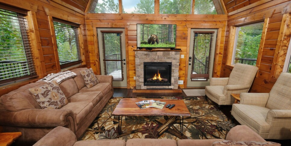 Chalet Village Cabin - Patriots Den - Living Room