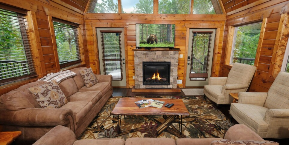 Chalet Village Cabin - Patriots Den - Living Room