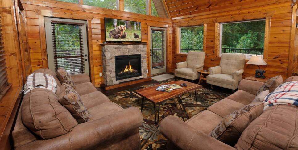 Chalet Village Cabin - Patriots Den - Living Room