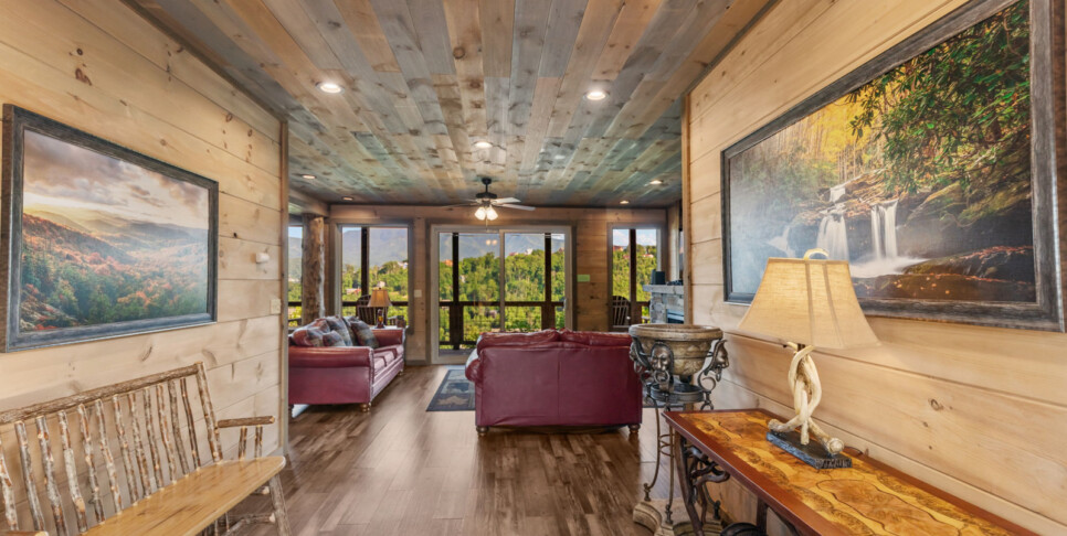 Gatlinburg Splash N Heavenly View Living Room