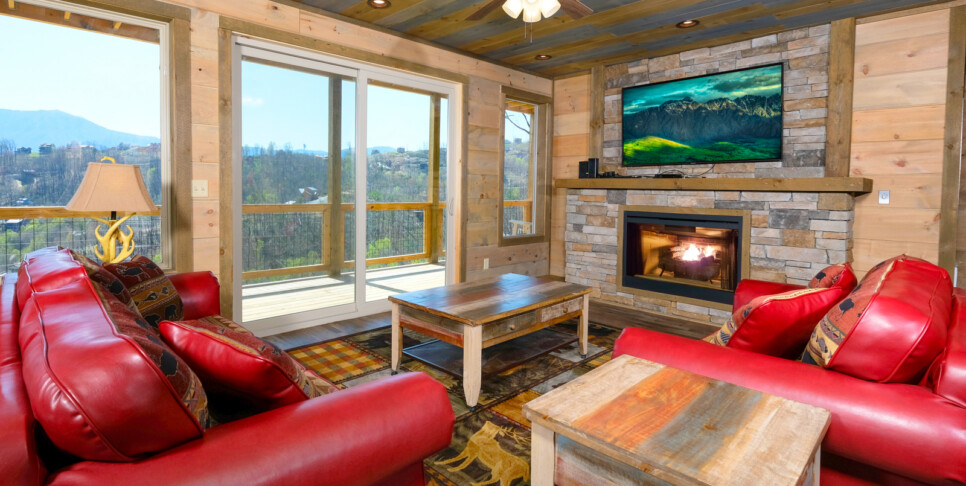 gatlinburg splash n heavenly views living room