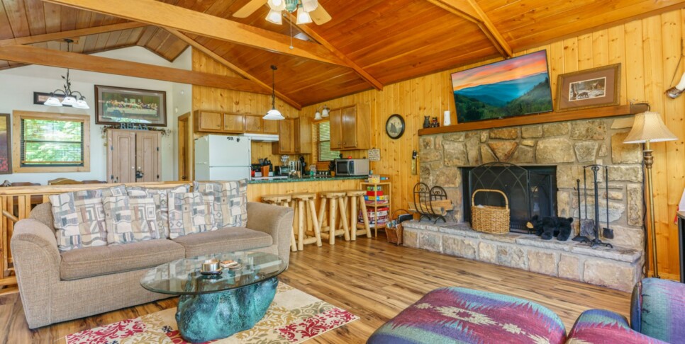 Gatlinburg - Grand View Mountain Chalet - Living Room